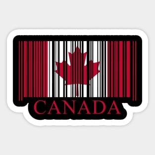 Canada Flag Barcode Canadian Pride Sticker